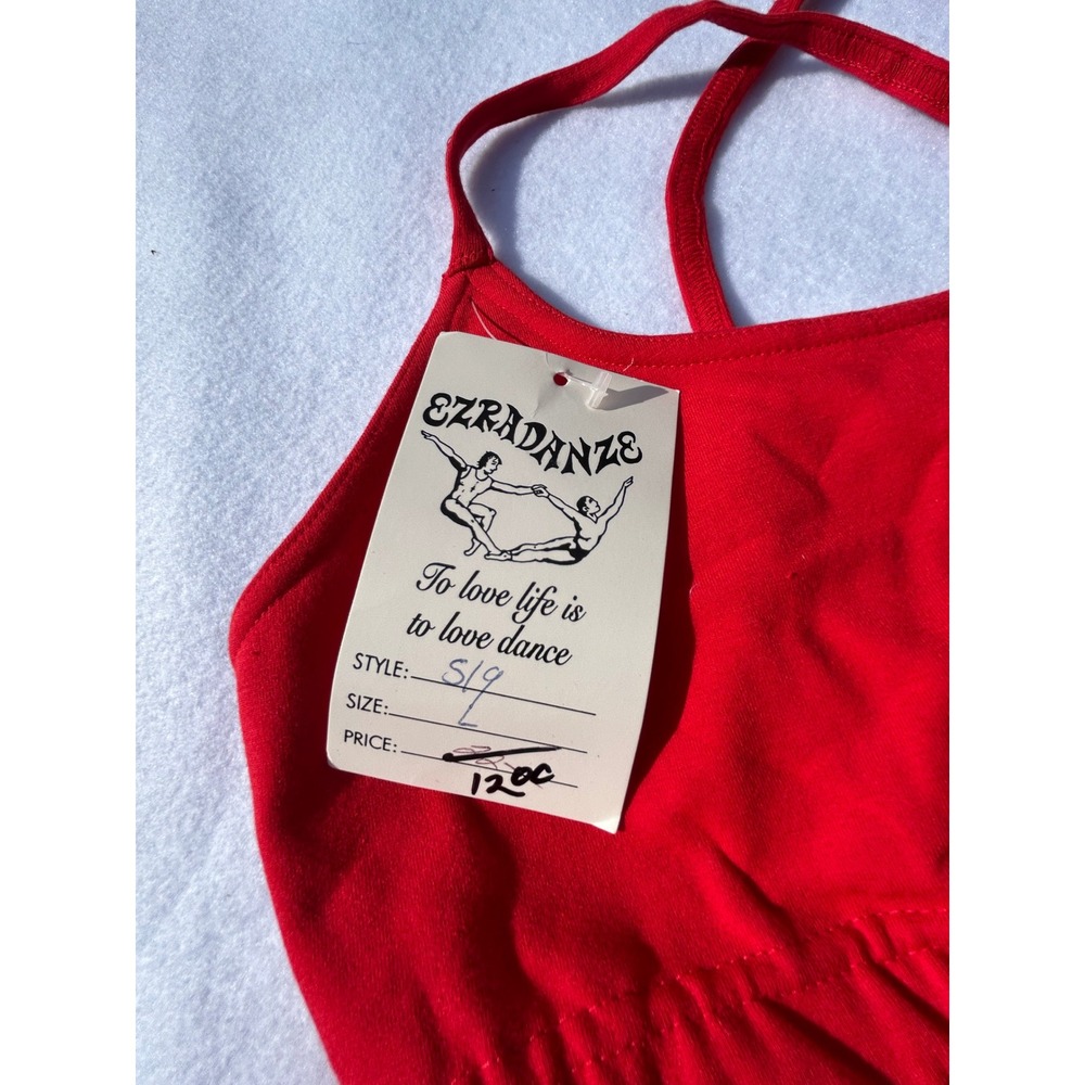 Ezra Danze Red Women's Dance Top Bra Large - Picture 2 of 7
